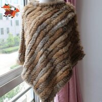 Lông bện thật thỏ lông tam giác khăn choàng bện áo choàng khăn quàng cổ OYZYT
