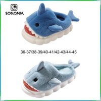 Lông Cá Mập Lông Dép Hoạt Hình Mới Lạ Giày Gia Đình Giữ Ấm Cặp Đôi Giày Cho Phòng Ngủ Thu Đông Ngày Lễ Quà Tặng
