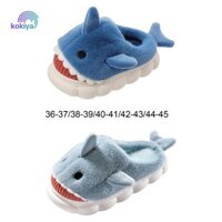 Lông Cá Mập Lông Dép Hoạt Hình Mới Lạ Giày Gia Đình Giữ Ấm Cặp Đôi Giày Cho Phòng Ngủ Thu Đông Ngày Lễ Quà Tặng