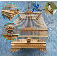 Lồng chim Chào Mào đẹp (chất liệu tre già),Lồng sing Chào Mào đẹp, Lồng Chào Mào vuông tre già LỒNG CHIM THANH PHONG
