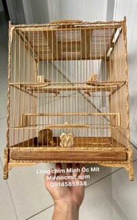 Lồng chim Chào Mào vuông Cao chạm tay DÂY LEO tang GẠCH sắc nét