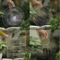 Lồng chim chất liệu inox cao cấp cho chim khuyên, khướu, chào mào, cu gáy. siêu bền. PK VAC