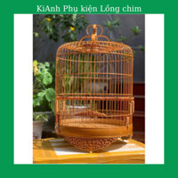 Lồng chim chích choè, Lồng choè than, Lồng choè lửa, lồng choè đục CNC size 40 chất liệu trúc già kèm phụ kiện