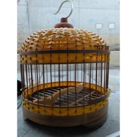 Lồng chim cu gáy đan mây