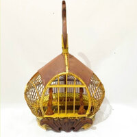 Lồng chim cu gáy lót da thật nổi bật chất liệu trúc đẹp hàng kỹ Birdcages