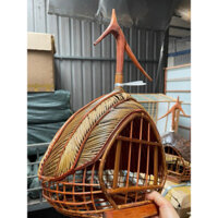 Lồng chim cu gáy,lồng chim cu gáy lá vạn tuế,kích thước 36cm ,Lồng chim đẹp