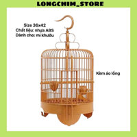 Lồng chim Hoạ Mi size 36 chất liệu nhựa ABS hàng Tàu kèm đủ phụ kiện dễ lắp ráp bền đẹp