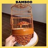 Lồng chim khuyên Bamboo lồng khuyên đẹp lồng chim đục máy cao cấp kèm phụ kiện