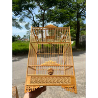 Lồng chim khuyên, lồng chim hút mật chất liệu tre già nhiều kiểu dáng bắt mắt kèm phụ kiện