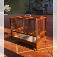 Lồng chim Khuyên Lồng Khuyên vuông để bàn đẹp chất liệu trúc già