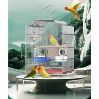 Lồng chim thép không gỉ size cao 50cm nan 0,8cm chuồng dùng cho mọi loại chim cảnh to nhỏ