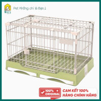 Lồng cho chó mèo sàn nhựa xịn cao cấp mái bằng JBC - Chuồng có bánh xe