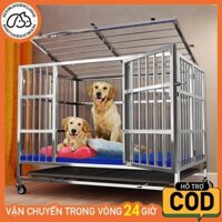 ⭐Lồng Chó Kích Thước Lớn⭐Chuồng Chó Inox Chuồng Chó Size To Chuồng Chó Inox Có Mái Che