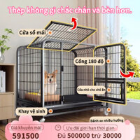 Lồng chó, lồng cho chó，nhà cho chó, chuồng chó inox, lồng chó cỡ trung bình,chuồng chó，chuồng chó poodle,Dog Crate