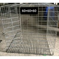 lồng chó mèo (60x60x60) sắt to  3,5 ly chắc chắn