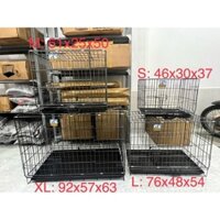 Lồng chó mèo gấp gọn sắt tĩnh điện Thái An – size 92*57*63 – chuồng chó mèo gấp gọn