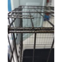 Lồng chó mèo vân đá nan dày - có thể gấp gọn