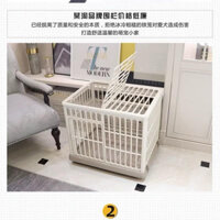 Lồng Chó Nhựa Xịn Cao Cấp Có Bánh Xe ( 60X50X40 )