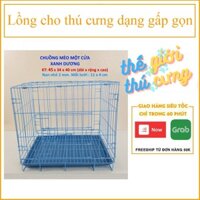 Lồng cho thú cưng dạng gấp gọn sơn tĩnh điện dùng để làm chuồng nuôi chó mèo Màu Ngẫu nhiên