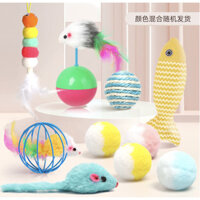 Lồng Chuột Đồ Chơi Mèo Mô Phỏng Nhiều Màu Sắc Lông Đuôi Mèo Ngộ nghĩnh Tự Nâng Cốc Chuông Chuột Đồ Chơi Bóng Bán Buôn