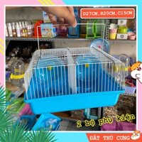 Lồng chuột Hamster 2 ngăn Full phụ kiện