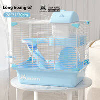 Lồng chuột hamster 28*21*30cm màu xanh dương, màu hồng, dễ vệ sinh, tháo lắp dễ dàng