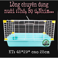 Lồng chuyên dụng 45cm nuôi thỏ, bọ ú, nhím kiểng. Lồng sắt nuôi bọ ú, thỏ...Fullbox [tặng kèm lưới đáy]