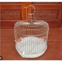 Lồng Cu Gáy Inox [HÀNG CÔNG TY] Lồng chim cu gáy đường kính 38cm TẶNG KÈM CÓNG ĂN UỐNG