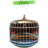 Lồng cu gáy nan nhôm cắm xuyên nan, lồng nuôi chim cu gáy bịt mái vải giàn đi chất liệu nhôm