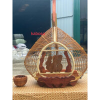 Lồng cu gáy quả đào cửa chữ tàu cao cấp