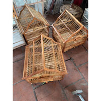 Lồng Cu Gáy Thanh Hóa Bằng Gỗ Bền Đẹp cao 45cm, rộng 43cm , Lồng Chim Cu Gáy Giá Tốt, Lồng gáy đã kèm phụ kiện