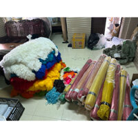 lông cừu làm lân chuyên dụng, tấm lông to 1m3x90cm