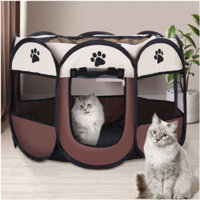 Lồng Đẻ Mèo 2in1 Gấp Gọn Siêu Tiện - Chống Thấm, Chống Xước, Thiết Kế Di Động Đa Năng nệm cho chó