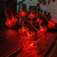 Lồng đèn 16 bóng dài 3.8m - lồng đèn trang trí Tết nhiều chế độ - điện 220V- có phích nối tiếp