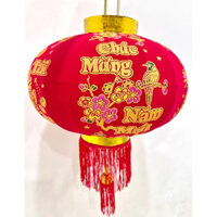 Lồng đèn chữ Việt nhung đỏ trang trí tết size lớn - nhỏ - trung loại đẹp cao cấp chữ nhũ vàng CÓ SẴN