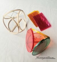 Lồng đèn giấy kiếng đồng tiền 4 mặt