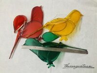 Lồng đèn giấy kiếng trơn hình chim (30-40cm)