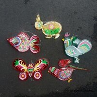 Lồng đèn giấy kiếng truyền thống hình chim (30-40cm)