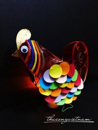 Lồng đèn giấy kính gà đã trang trí mẫu 2