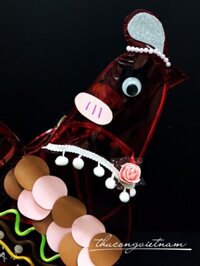 Lồng đèn giấy kính gà đã trang trí mẫu 1