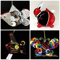 Lồng đèn giấy kính thỏ đã trang trí mẫu 2