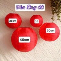 Lồng Đèn Giấy Tròn Đỏ Nhật Bản Trang trí trung thu 15cm/20cm/25cm/30cm