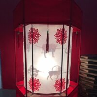 Lồng đèn kéo quân truyền thống cao 52cm xài nến( Giao Hoả Tốc)