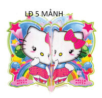 Lồng đèn mèo kitty pin 5 mảnh LD5M3