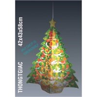 LỒNG ĐÈN TRANG TRÍ GIÁNG SINH NOEL - THÔNG TAM GIÁC 42X58CM