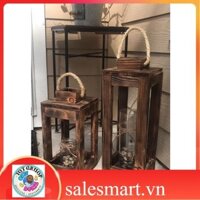 Lồng đèn trang trí quán cà phê bằng gỗ