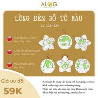 Lồng Đèn Trung Thu Bằng Gỗ ALOG Cho Bé Tự Tô Màu