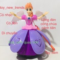 Lồng đèn trung thu, công chúa cánh tiên. [ Hàng chất lượng]- chạy pin con thỏ, có nhạc, đèn led, di chuyển ,xoay 360 độ