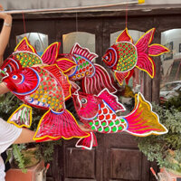 LỒNG ĐÈN TRUYỀN THỐNG GIẤY BÓNG KIẾNG HÌNH CON CÁ -60cm