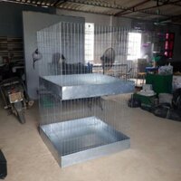 Lồng gà 80x120 cao 80 kèm khay tôn
